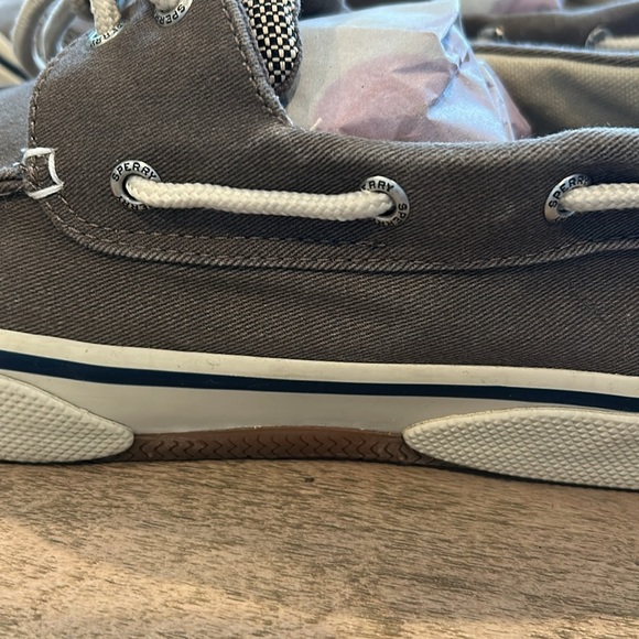 Sperry topsiders brown canvas, size 10.  Very minimal wear. - Picture 6 of 6